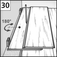 Piktogramm - Breite der letzten Laminatreihe anpassen